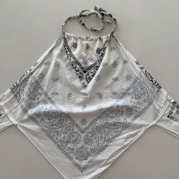 White and Black Bandana Top - Picture 6 of 6